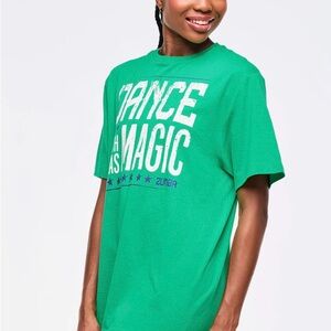 Zumba Fitness Green Short Sleeve Tee